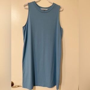 A New Day Sky Blue Sleeveless Ribbed Crewneck Dress Size Large